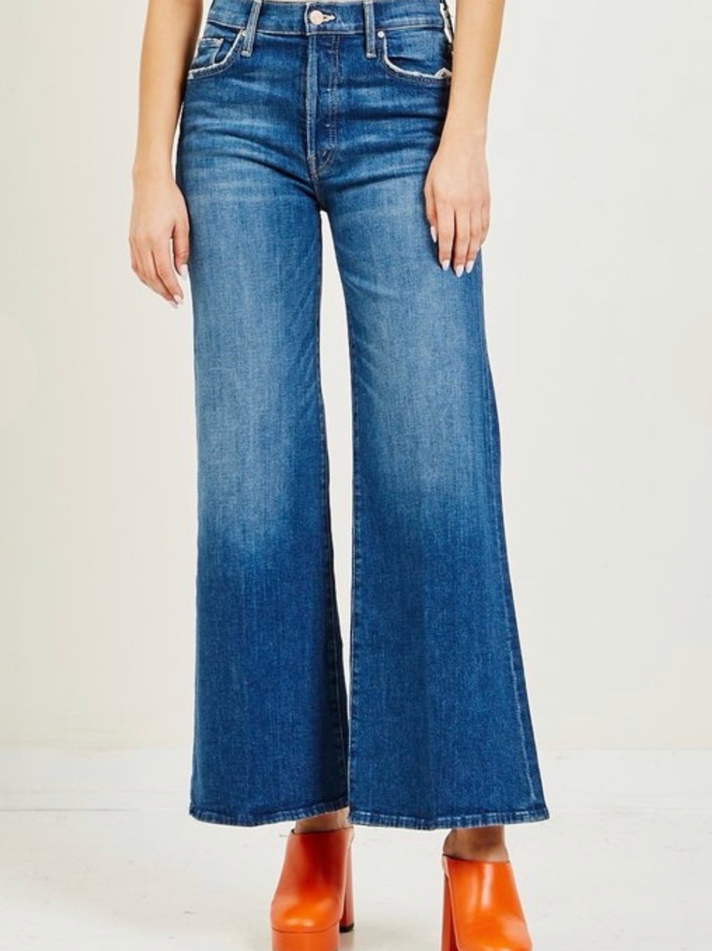 Mother The Tomcat Roller Wideleg Jean